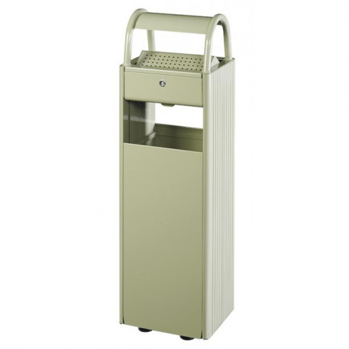 Cendrier-corbeille 6/30L Kova Gris ciment